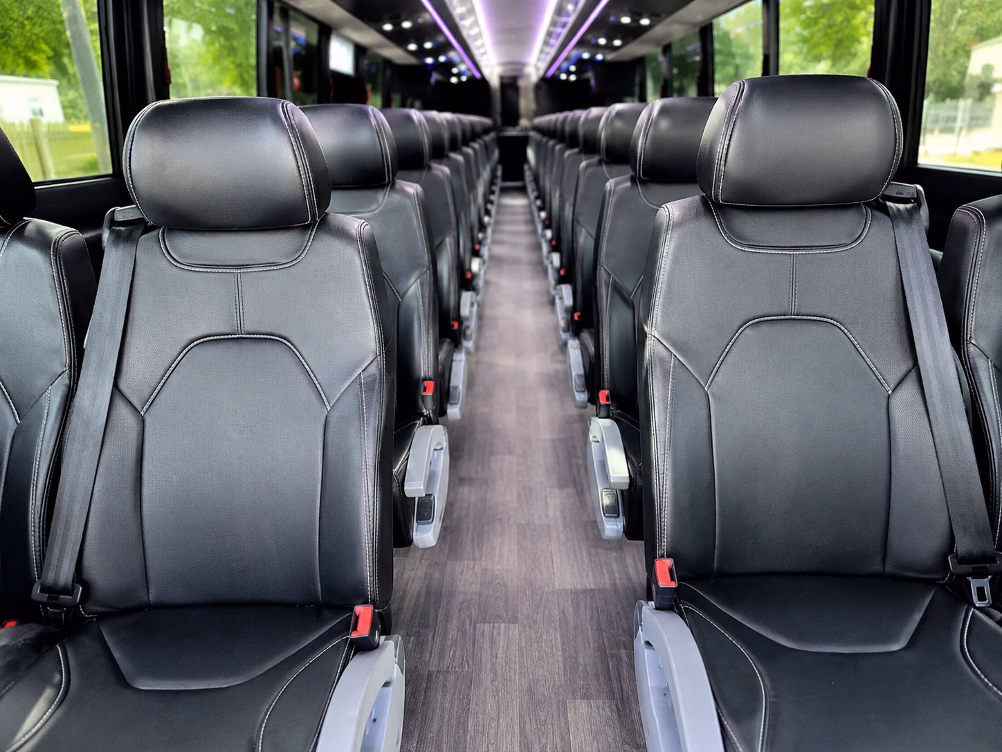 marietta charter bus rental interior