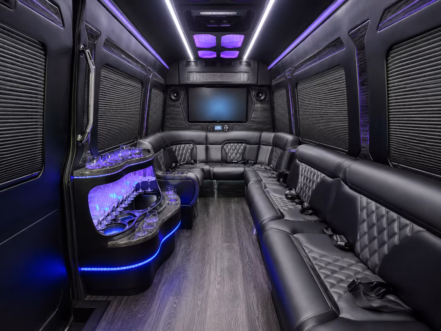 south fulton 50 passenger party bus inside