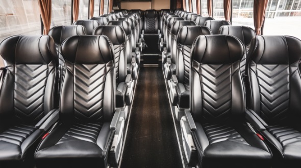 50 passenger charter bus inside marietta